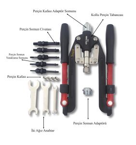 Ceta Form Katlanır Kollu Somun Perçin Pensesi Takımı R04K