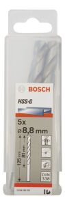 Bosch HSS-G 8,8x125 mm Metal Matkap Ucu 5'li Paket 2608595074