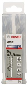 Bosch HSS-G 8,9x125 mm Metal Matkap Ucu 5'li Paket 2608585514