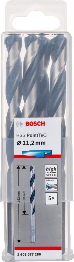 Bosch HSS PointeQ 11,2 mm Metal Matkap Ucu 5'li 2608577280