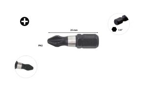 Ceta Form PH2 x 25 mm Darbeli Yıldız Bits Uç CB/252TM