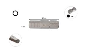 Ceta Form 8 x 25 mm Bits Allen (Alyan) Uç CB/1880