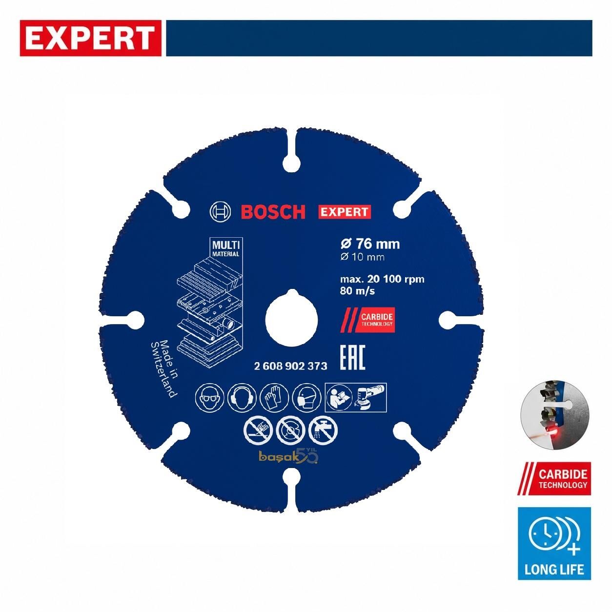 Bosch Expert 76 mm Taşlama İçin Ahşap ve Çok Amaçlı Kesme Diski 2608902373