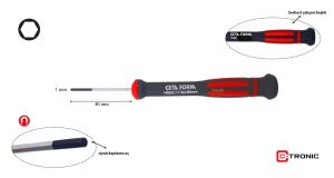 Ceta Form 1/16” X 40 mm Allen Uçlu Elektronikçi Tornavida H06A-0116