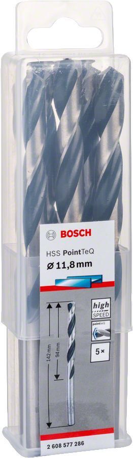 Bosch HSS PointeQ 11,8 mm Metal Matkap Ucu 5'li 2608577286