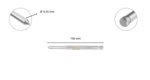 3Keego 6,35x100 mm Merkezleme Pimi SHC55 14-70 mm Manyetik Uçlara