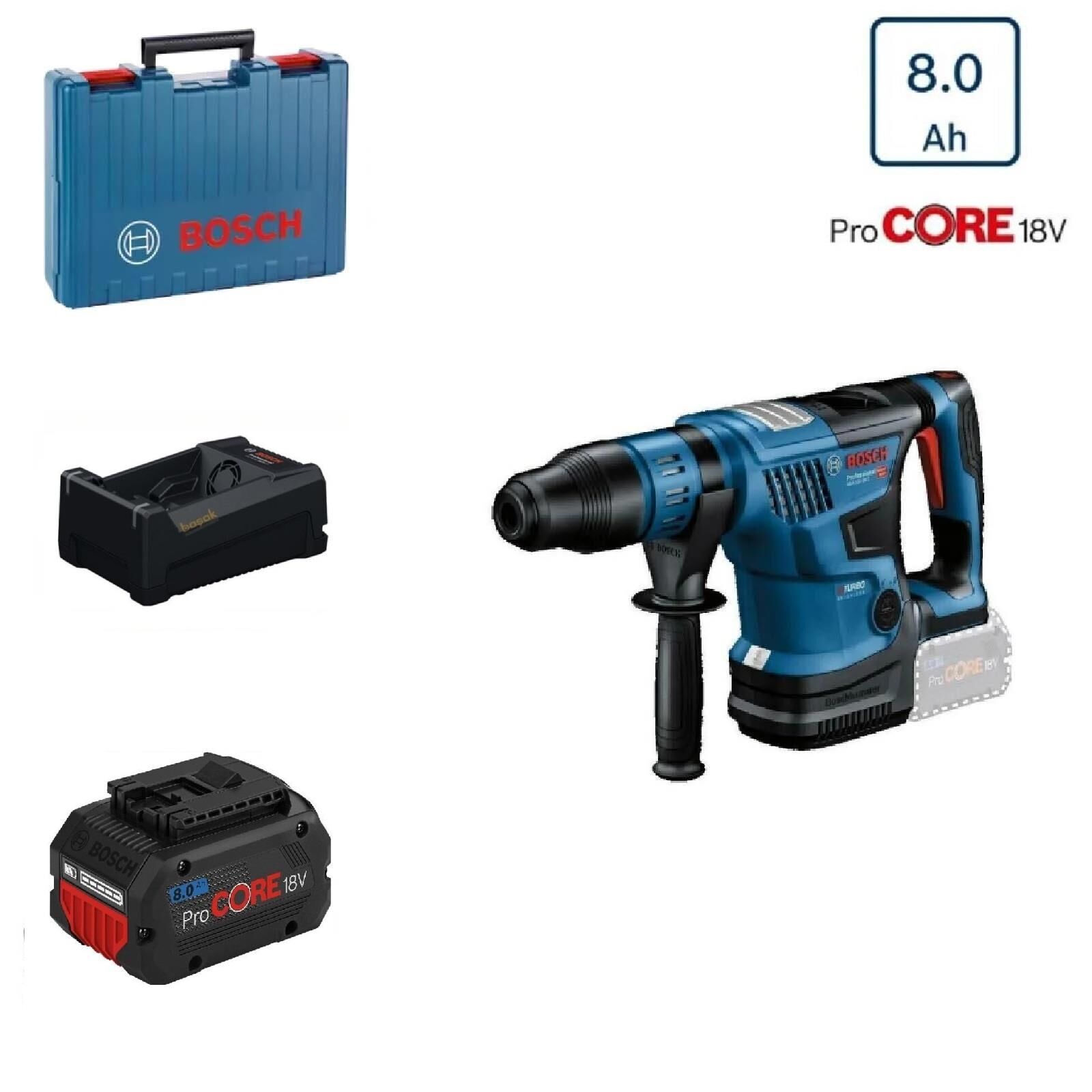 Bosch GBH 18V-36 C 1x8 Ah ProCORE 18V Akülü Kırıcı Delici Çantalı