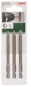 Yıldız Bits Uç Seti PZ1/2/3x89 mm 3'lü 2609255969 Bosch