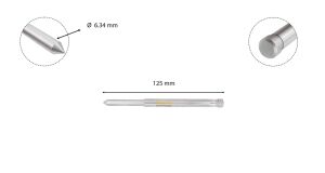3Keego 6,35x125 mm Merkezleme Pimi SHC75 Manyetik Uçlara