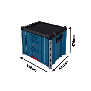 Bosch Yeni L-BOXX Contractor 3 Çekmeceli Takım Çantası 1600A037E3