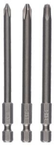Yıldız Vidalama Ucu Seti PH1/2/3x89 mm 3'lü 2609255966 Bosch