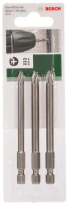 Yıldız Vidalama Ucu Seti PH1/2/3x89 mm 3'lü 2609255966 Bosch