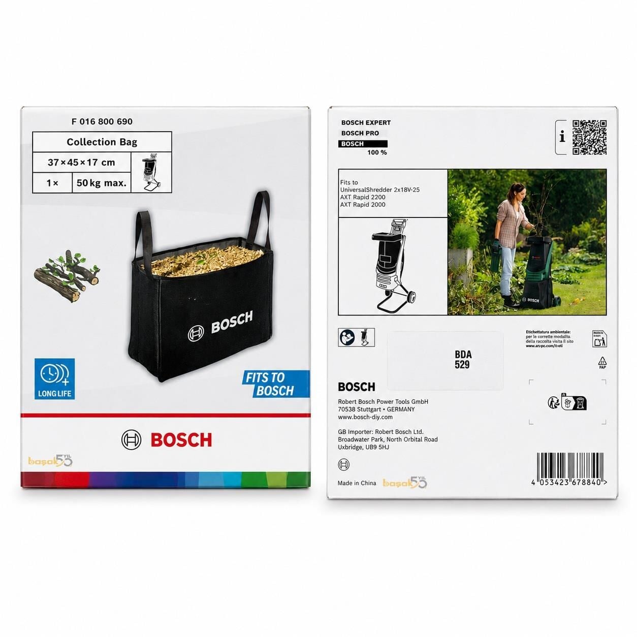 Bosch Shredder ve AXT Rapid Dal Öğütme Toplama Torbası F016800690