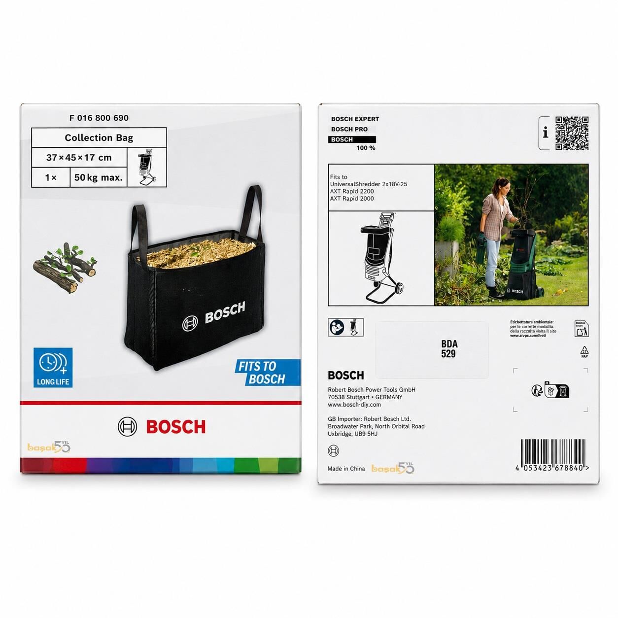 Bosch Shredder ve AXT Rapid Dal Öğütme Toplama Torbası F016800690
