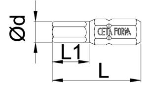 Ceta Form 2 x 25 mm Bits Allen (Alyan) Uç CB/1820