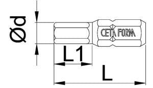 Ceta Form 2 x 25 mm Bits Allen (Alyan) Uç CB/1820