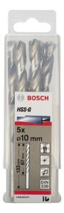 Bosch HSS-G 10 mm 5'li Taşlanmış Metal Matkap Ucu 2608595077