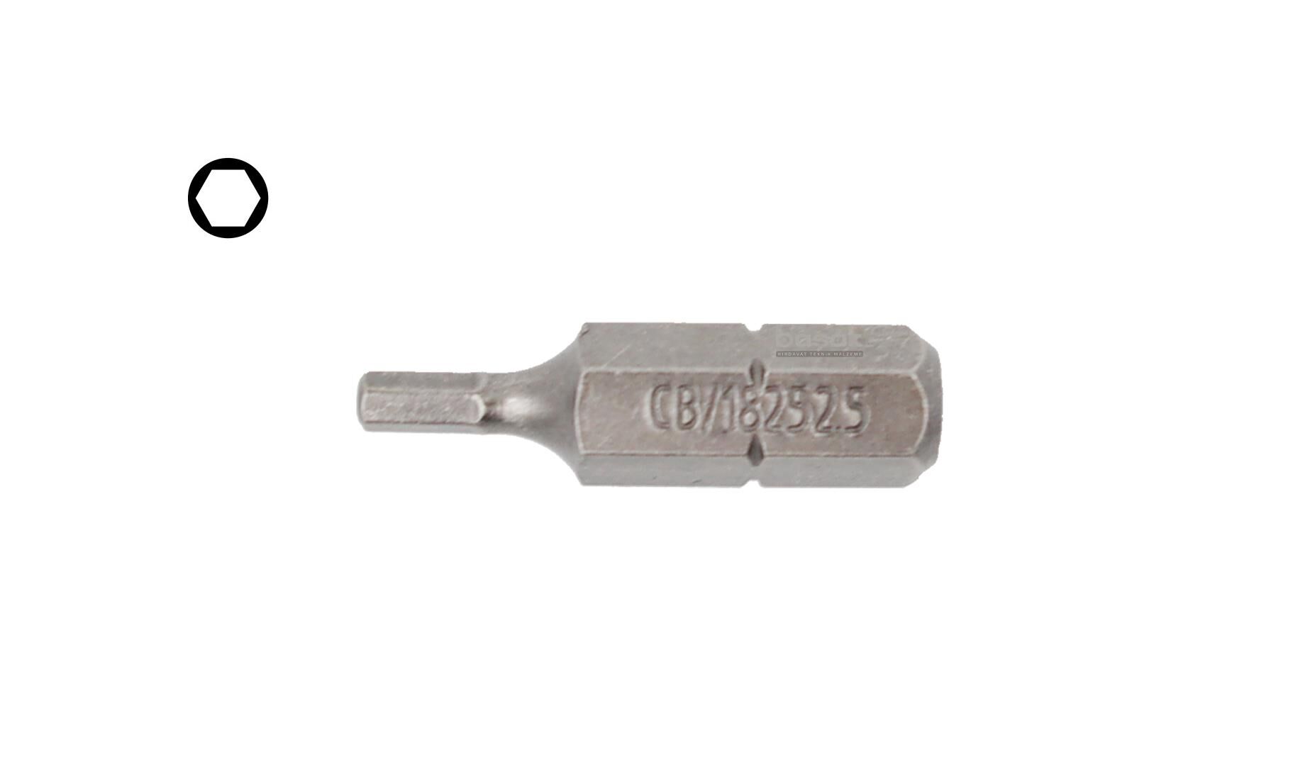 Ceta Form 2,5 x 25 mm Bits Allen (Alyan) Uç CB/1825