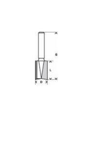 Bosch W Çift Oluk Düz Freze Ucu 8x13x51 mm 2608628386