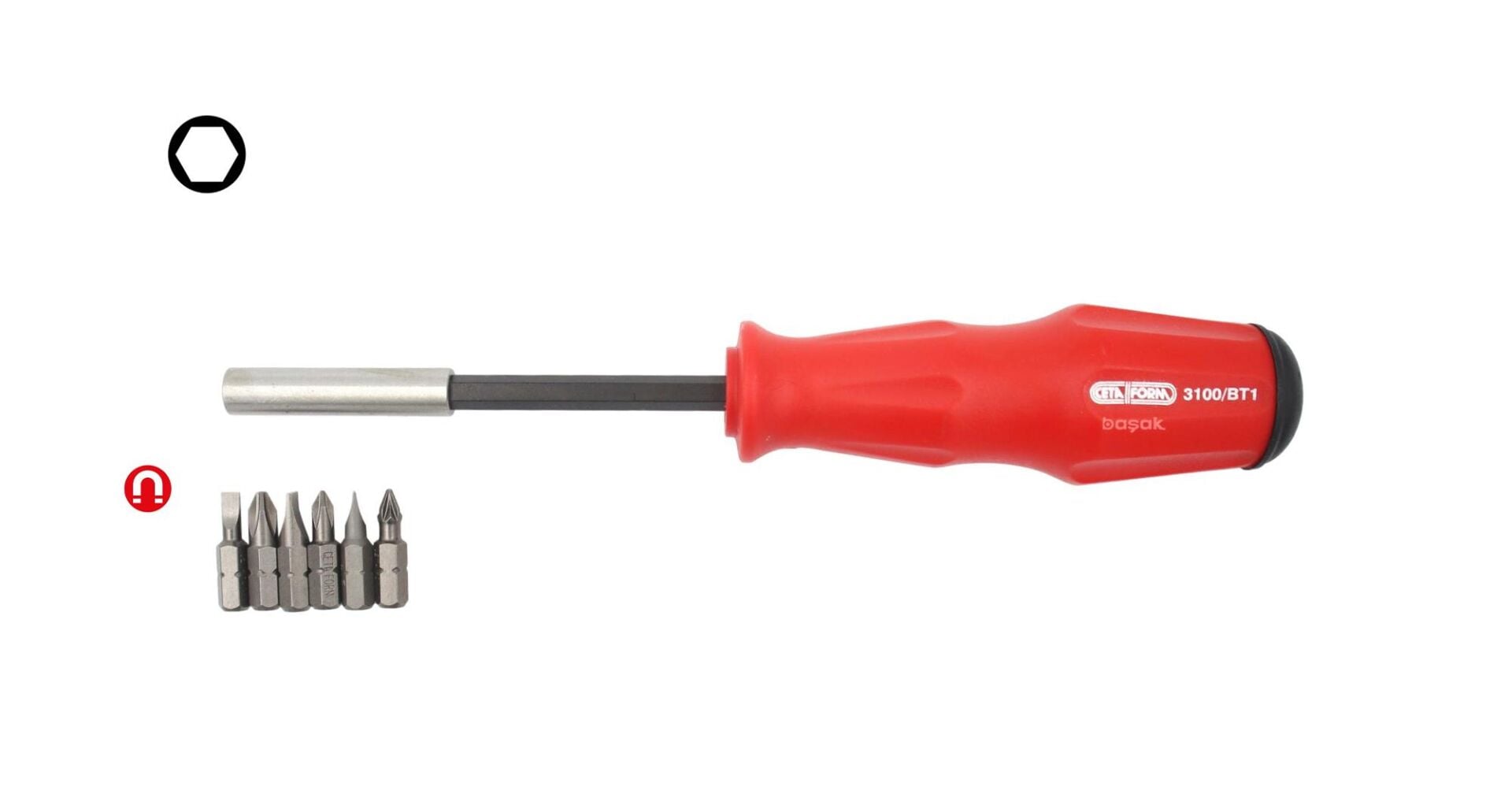 Ceta Form 3100/BT6A 7 Parça Depolu Bits Tornavida Takımı