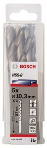 Bosch HSS-G 10,3x133 mm Metal Matkap Ucu 5'li Paket 2608585524