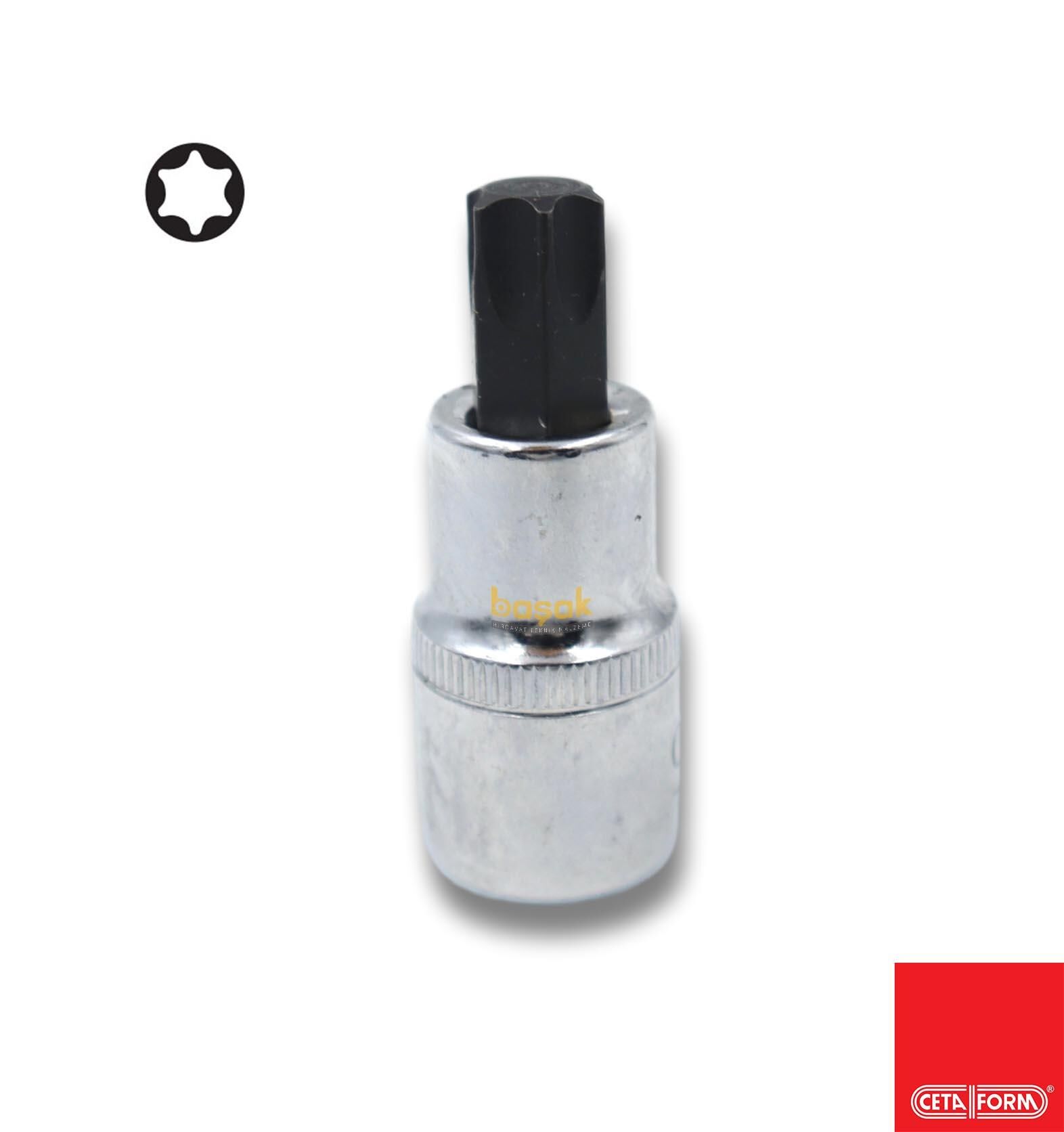 Ceta Form T60 Kısa Tip 1/2'' TORX Uçlu Lokma C28S-T60