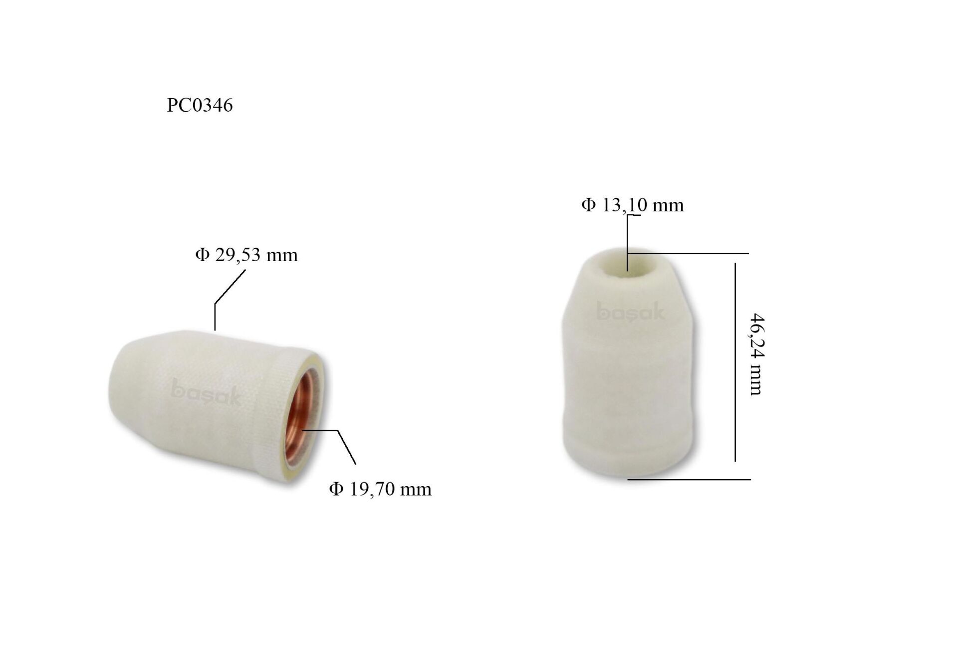 PC0346 Plazma Kesim Nozul (60501) (PT100)