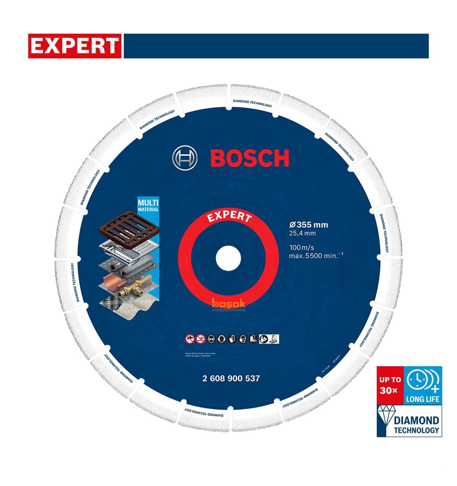 Bosch 355 mm DMW Elmas Metal Kesme Diski 2608900537
