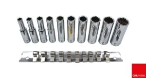 Ceta Form C04A-RB10 10 Parça 1/4” 12 Köşe (Yıldız) Lokma Anahtar Takımı - SAE