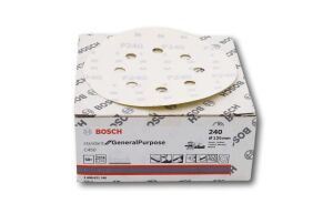 Bosch C450 125 mm 8 Delikli 240 Kum Zımpara Kağıdı 50'li 2608621746