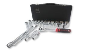 Ceta Form 1/2” 12 Köşe Lokma Takımı 25 Parça Metal Çanta C20-25PB2