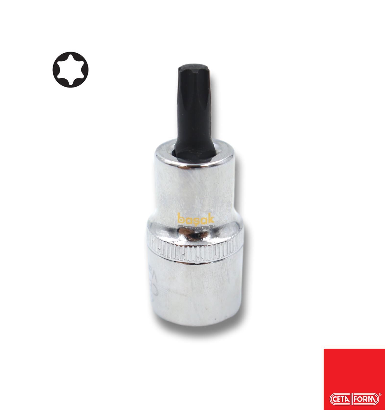 Ceta Form T25 Kısa Tip 1/2'' TORX Uçlu Lokma C28S-T25