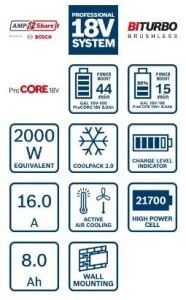 Bosch 2 Adet 8 Ah ProCORE 18V Akü ve GAL18V-160 Şarj Aleti Seti 1600A02T5P