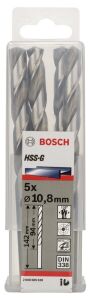 Bosch HSS-G 10,8x142 mm Metal Matkap Ucu 5'li Paket 2608585528