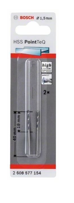 Bosch HSS PointeQ 1,5 mm 2'li Metal Matkap Ucu 2608577154