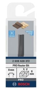 Bosch Standard W Çift Oluk Düz Freze 8*8*56 mm 2608628372