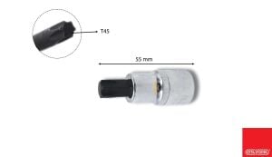 Ceta Form T45 Kısa Tip 1/2'' TORX Uçlu Lokma C28S-T45