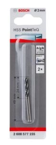 Bosch HSS PointeQ 2 mm 2'li Metal Matkap Ucu 2'li 2608577155