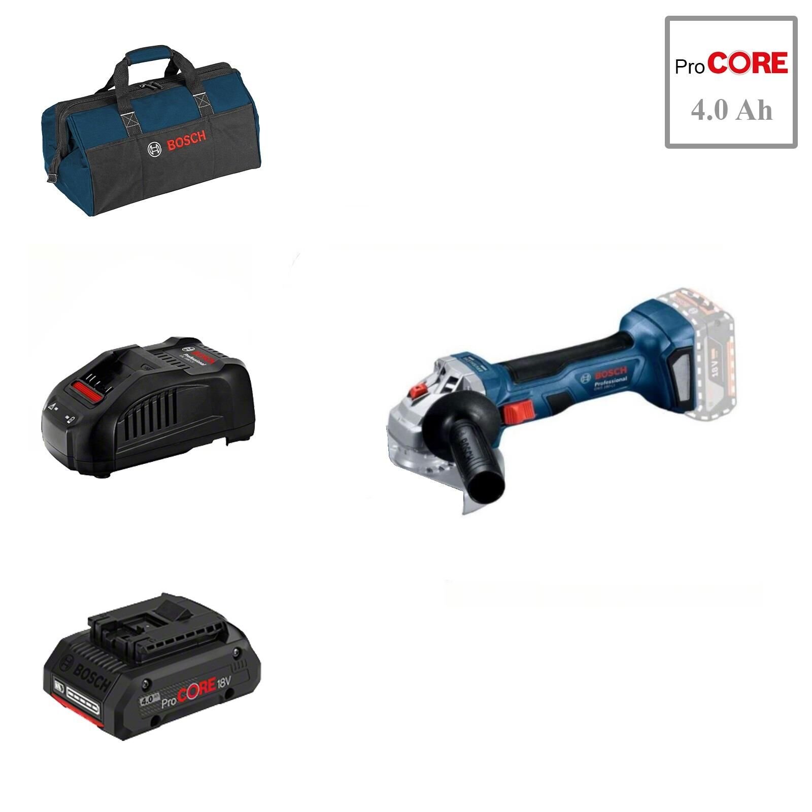 Bosch GWS 180-LI 1x4 Ah ProCORE Akülü Taşlama 125mm Bez Çantalı