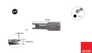 Ceta Form 08x25 mm Spanner U Tip Bits Uç CB/SP08
