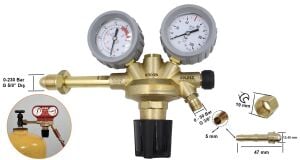 Yıldız 50231S 0-50 bar Azot Nitrojen Yüksek Basınç Düşürücü Saat