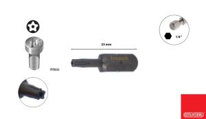 Ceta Form IPR 10 x 25 mm 5 Köşe Delikli Torx Bits Uç CB/806IPR