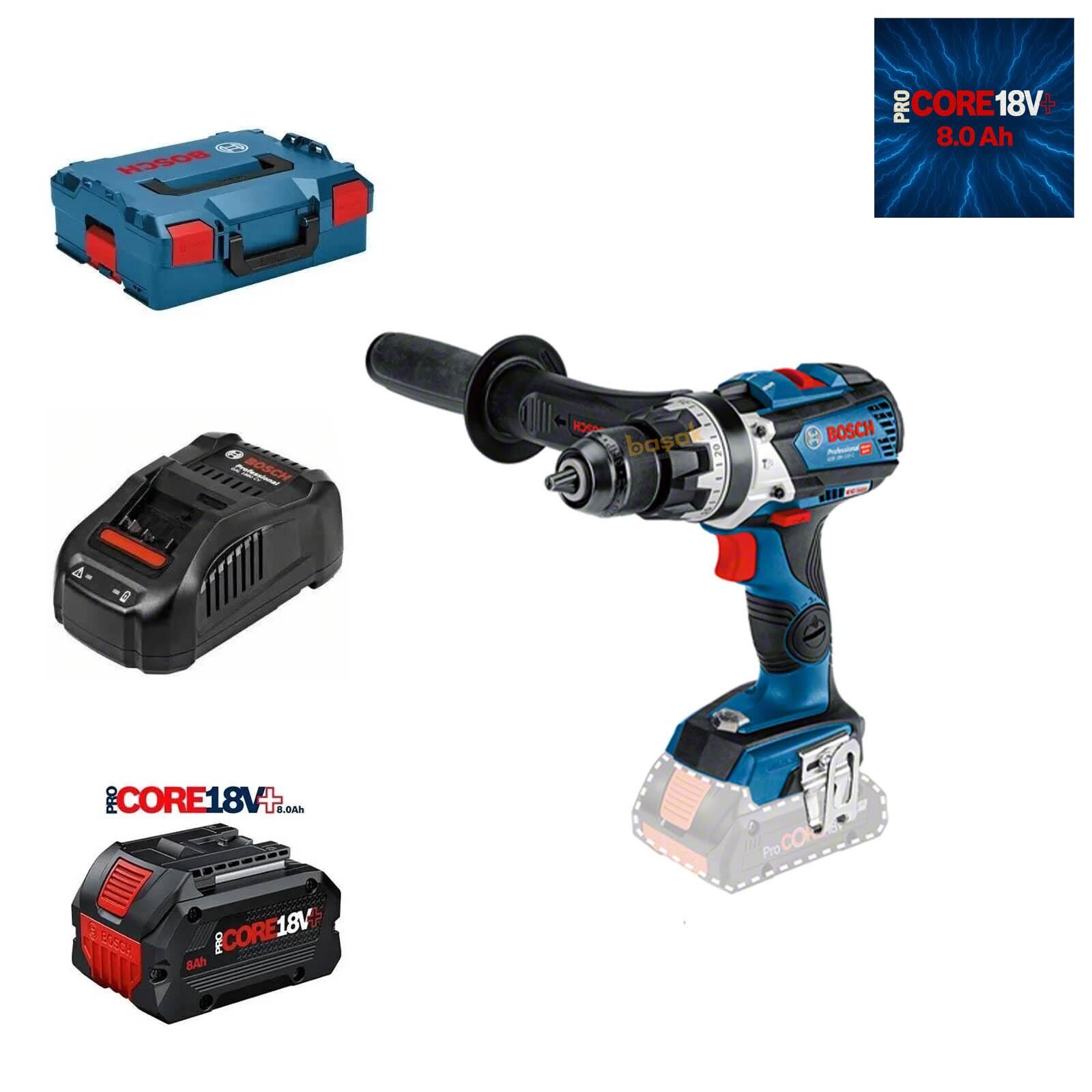 Bosch GSB 18V-110 C Tek Akülü Darbeli Matkap 8 Amper L-Boxx Çantalı