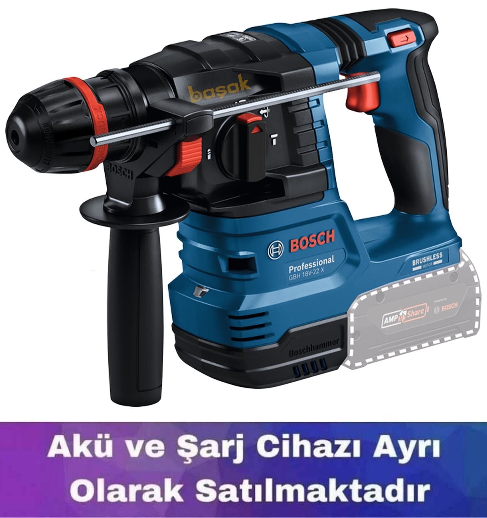 Bosch GBH 18V-22 X ONE CHUCK Akülü Kırıcı Delici Akü ve Şarj yoktur 0611924100