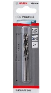 Bosch HSS 4 mm 2'li PointeQ Metal Matkap Ucu 2608577161
