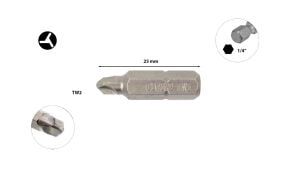 Ceta Form TRI-WING TW 2 x 25 mm Bits Uç CB/872