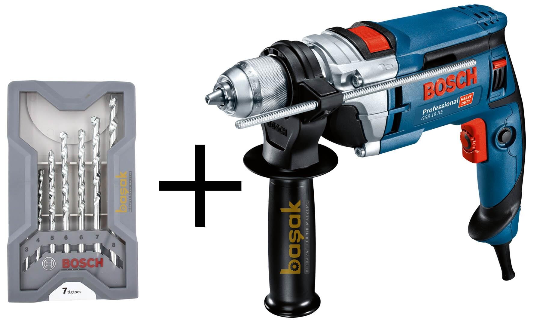 Bosch GSB 16 RE Matkap+7 Parça Matkap Ucu Seti 060114E501