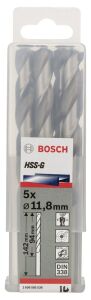 Bosch HSS-G 11,8x151 mm Metal Matkap Ucu 5'li Paket 2608585536