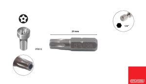 Ceta Form IPR 27 x 25 mm 5 Köşe Delikli Torx Bits Uç CB/810IPR