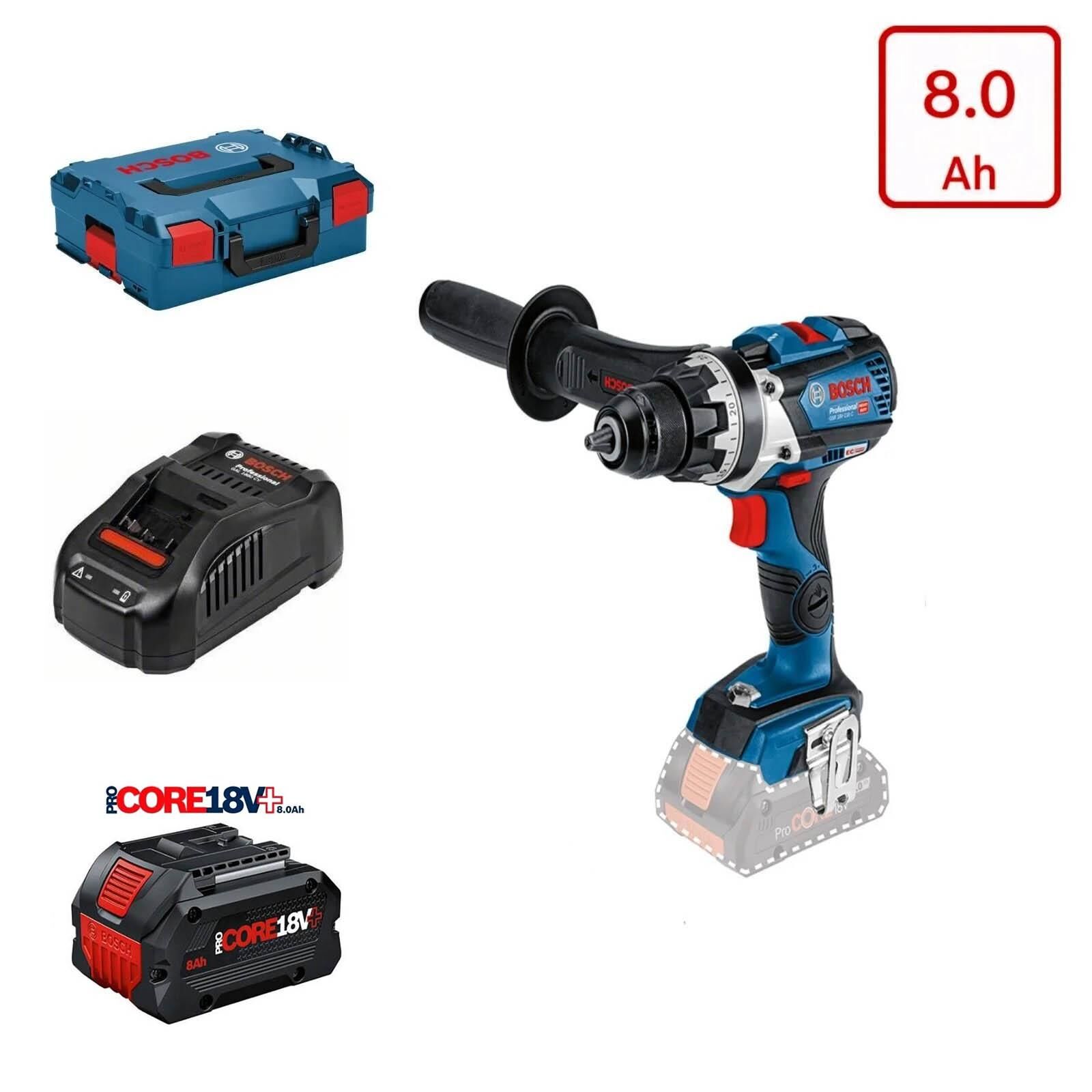 Bosch GSR 18V-110 C Tek Akülü Vidalama 8 Amper L-Boxx Çantalı